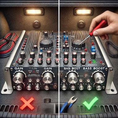 تنظیم اشتباه آمپلی‌فایر